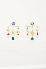 Gold Plated Balearic Charm Earring