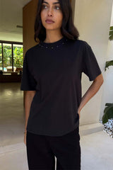 Black Studded T-Shirt