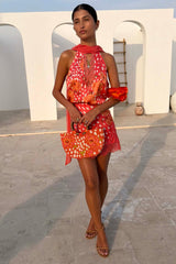 Coral Fawn Poppy Lily Top