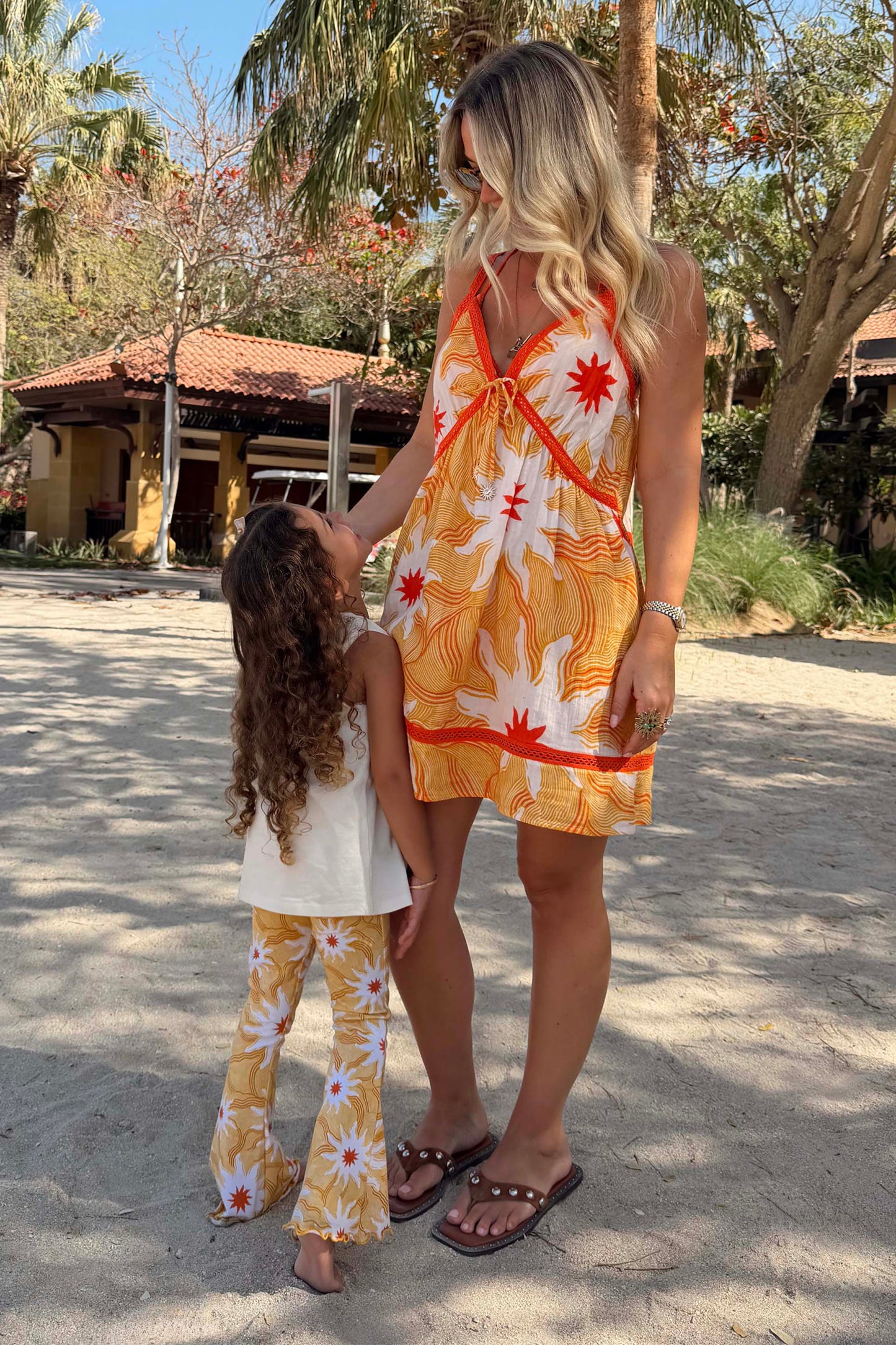Girl's Yellow Sun Cotton Set