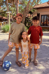 Girl's Yellow Sun Cotton Set