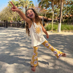 Girl's Yellow Sun Cotton Set