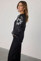 Black Enchanted Lillie Top