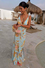 Sky Blue Floral Sofia Dress