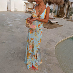 Sky Blue Floral Sofia Dress