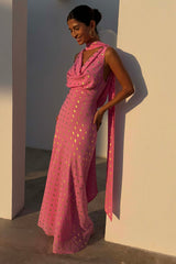 Pink Sophie Dress with Gold Fleck