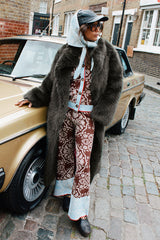 Chocolate Bandana Wide Leg Trousers