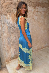 Blue and Lemon Millie Skirt