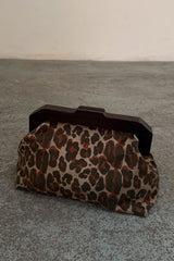 Lucia Leopard Denim Bag