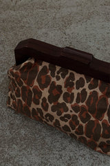 Lucia Leopard Denim Bag