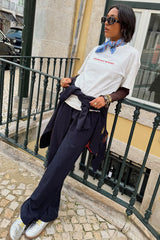 Navy Pinstripe Arden Trousers