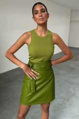 Olive Rib Tank Top