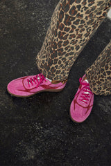 Pink and Red Leather Trainer