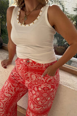 Red Bandana Jeans Petite