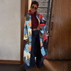 Navy Abstract Coat