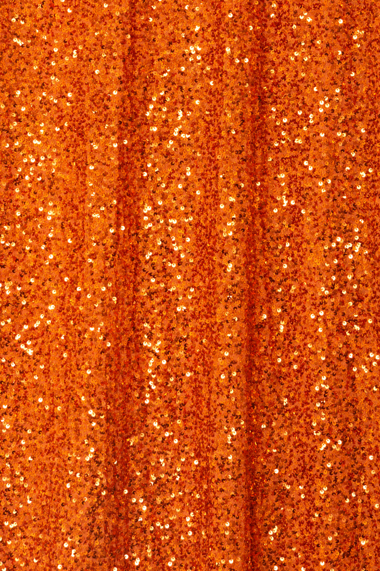 Orange Sequin Dorris Skirt Petite