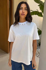 White Studded T-Shirt
