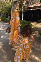 Girl's Yellow Cotton Sun Dress
