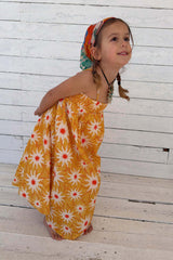 Girl's Yellow Cotton Sun Dress