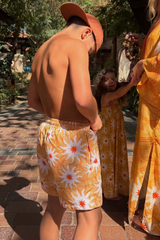 Boy's Yellow Sun Swim Shorts