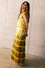 Gold Fringe Dress