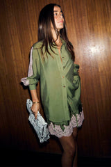 Olive & Pink Lace Marley Shirt