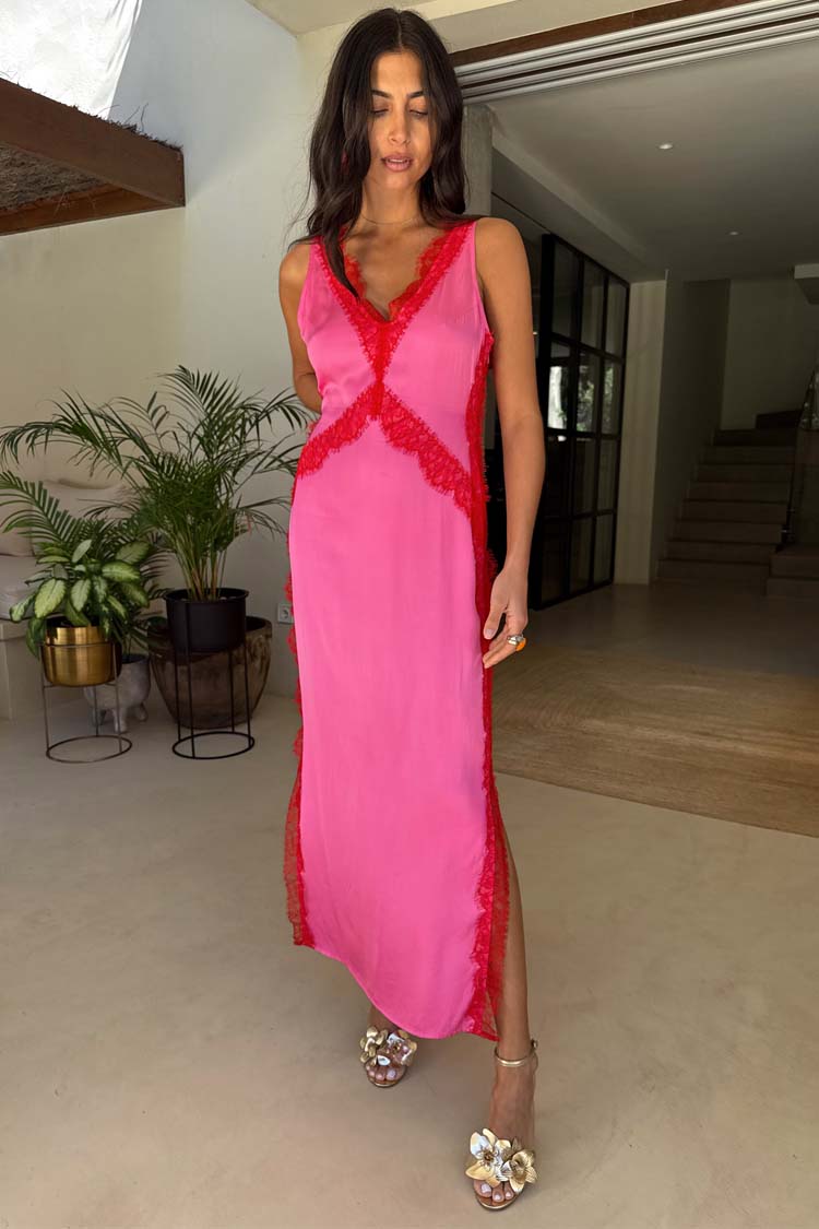 Pink and Red Clio Dress
