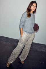 Silver Sequin Naomi Cargo Trousers