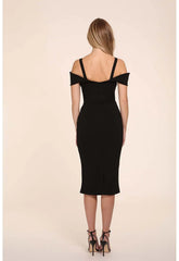 Honor Gold Olivia Black Pencil Hem Dress