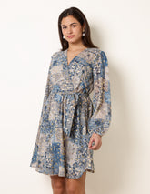 Foil Patchwork Mini Dress