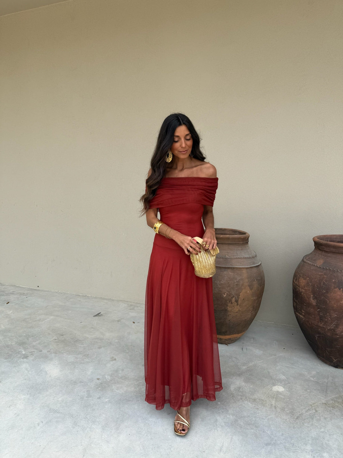 Toledo Dress in Terracota - Shipping from 27/04 to 04/05