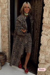 Lucia Leopard Denim 55 Coat Petite