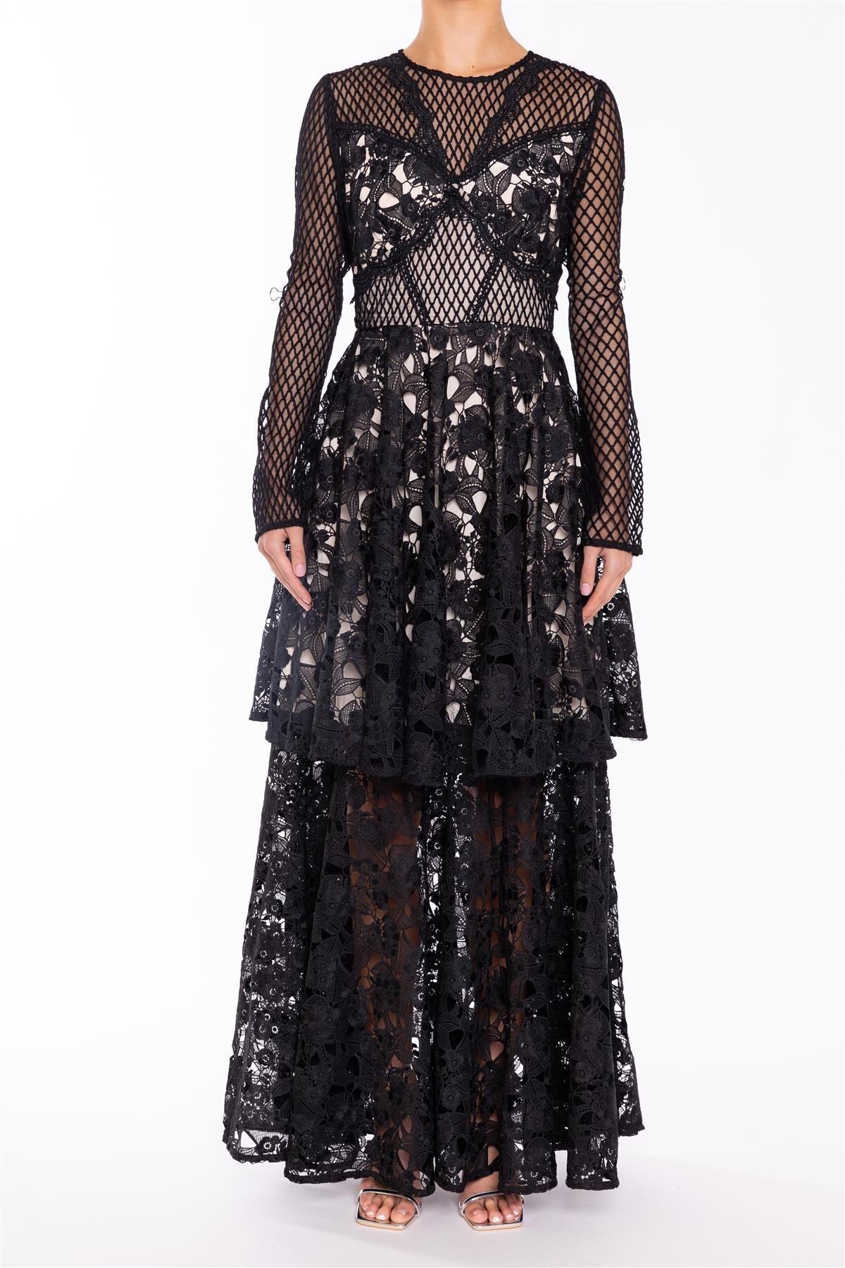 True Decadence Black Elsie Maxi Dress
