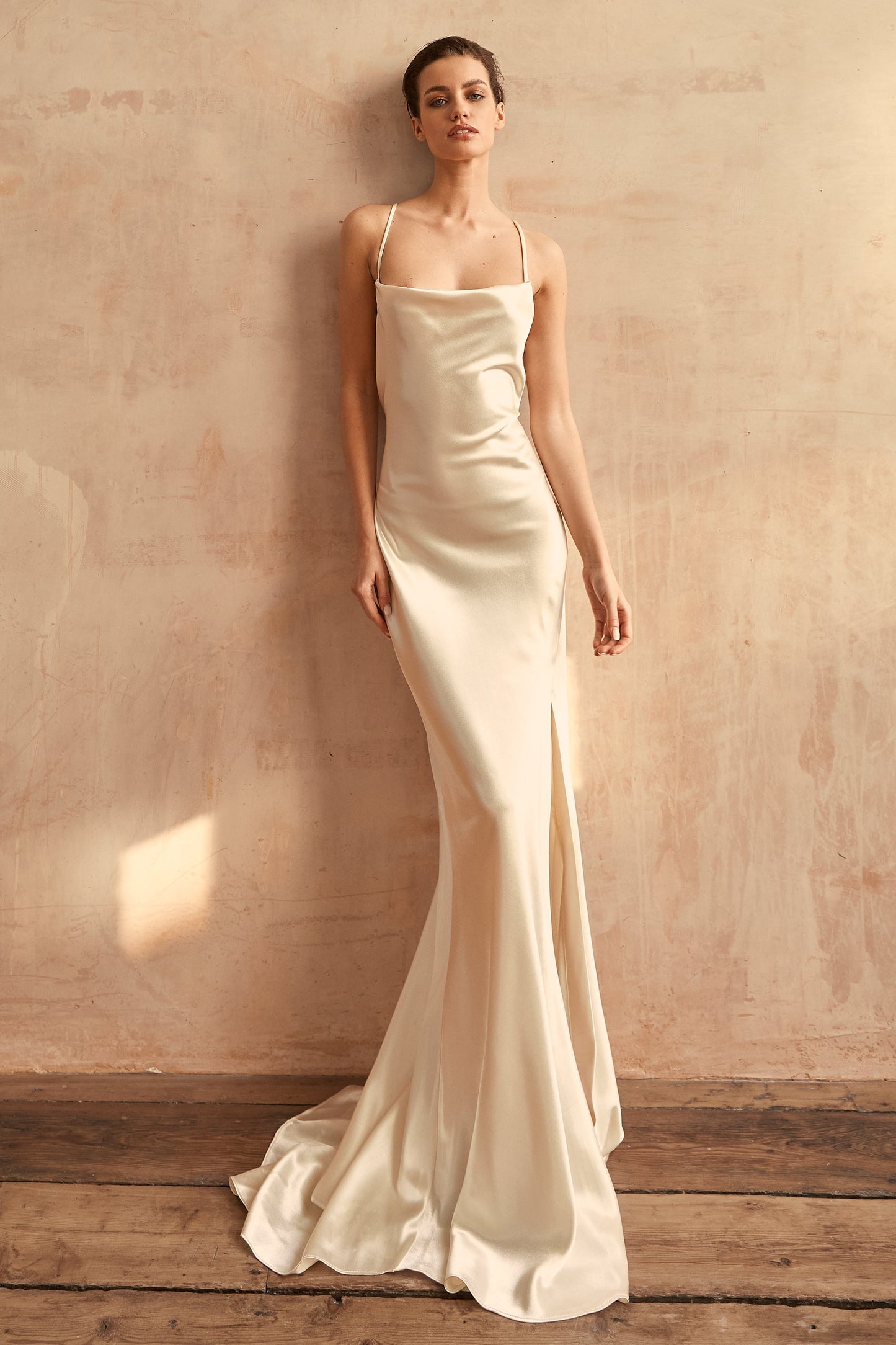 True Decadence Pippa Ivory Bridesmaid Satin Slip Dress