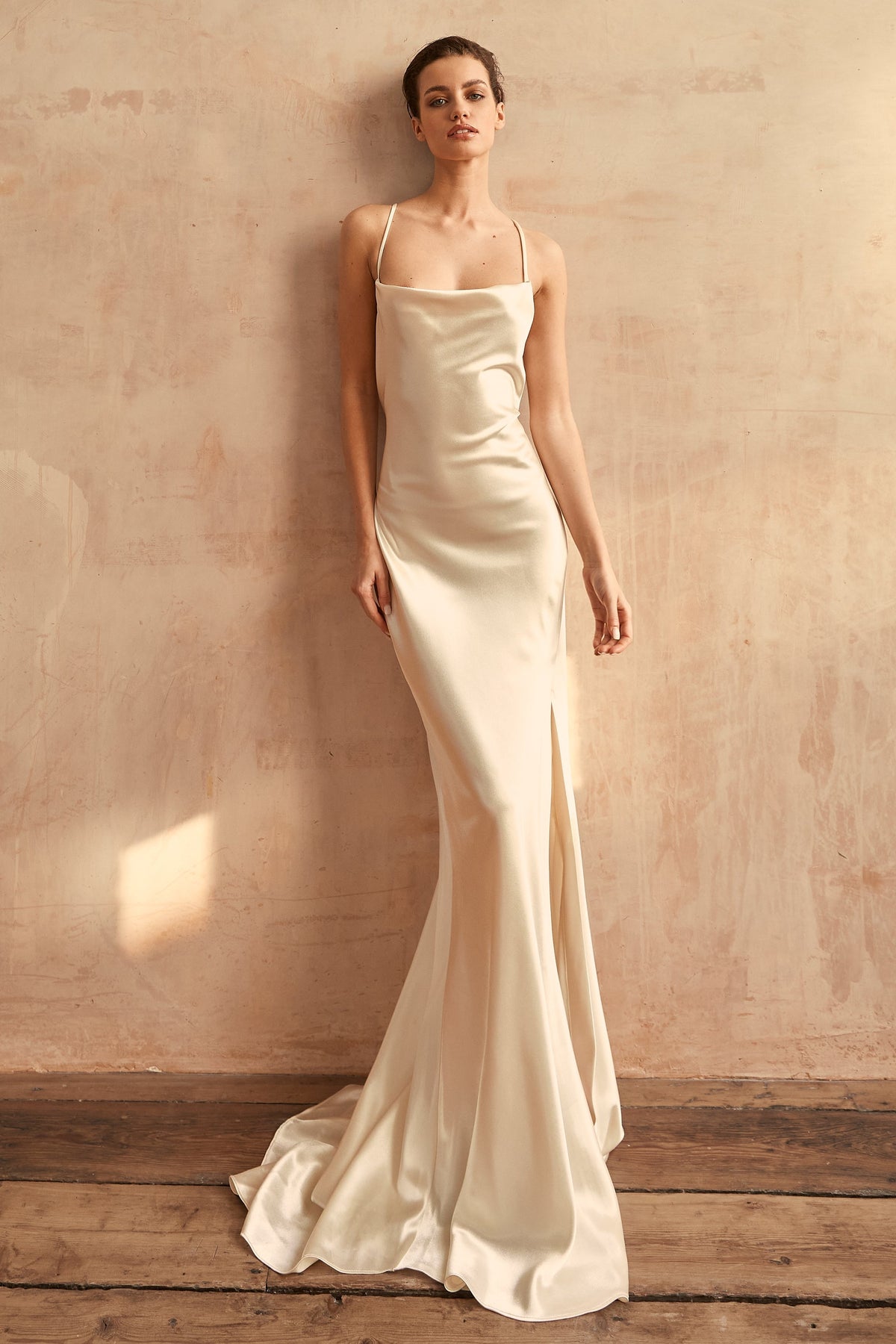 True Decadence Pippa Ivory Bridesmaid Satin Slip Dress