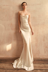 True Decadence Pippa Ivory Bridesmaid Satin Slip Dress