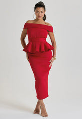LBD Collection Red Ascot Two Piece Set