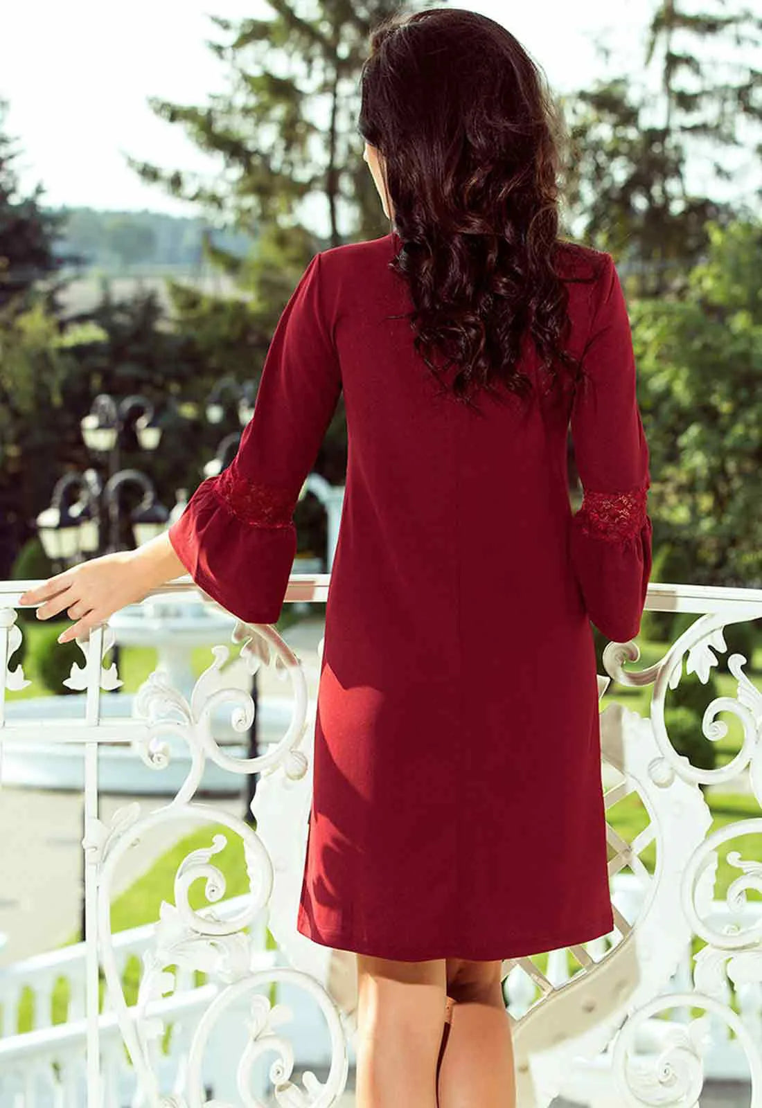 LBD Exclusive Burgundy Margot Shift Dress