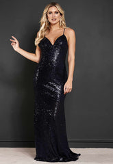 Revie London EXCLUSIVE Navy Jayne Maxi Dress
