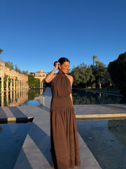 Paloma Dress in Brown
