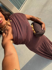 Toledo Dress in Brown - Shipping from 04/05 to 08/05