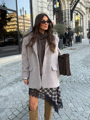 Wool Vienna Blazer in Taupe