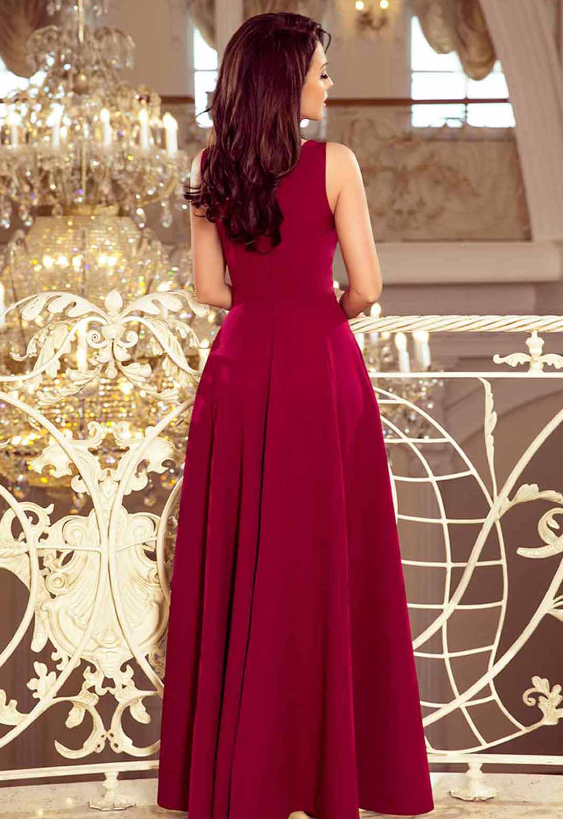 LBD Exclusive Burgundy Maxi Dress