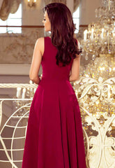 LBD Exclusive Burgundy Maxi Dress