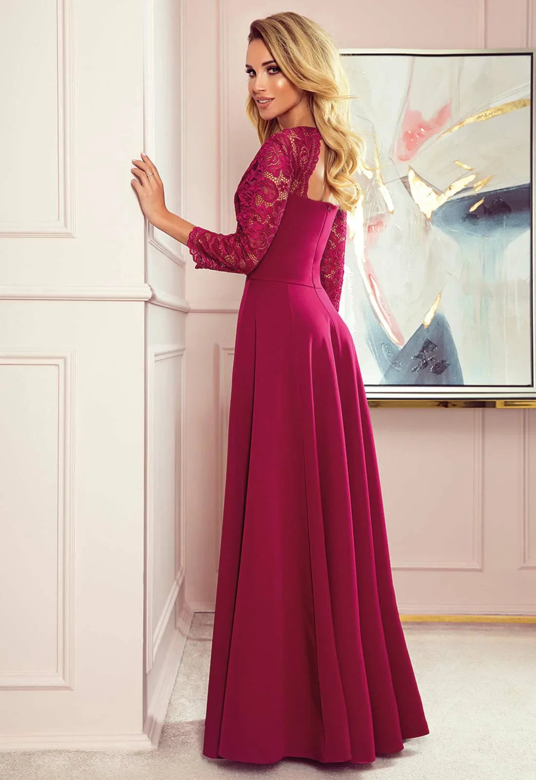LBD Exclusive Burgundy Amber Maxi Dress