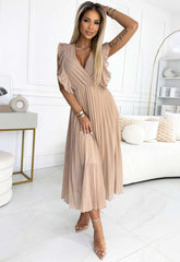LBD Exclusive Beige Emily Wedding Guest Dress