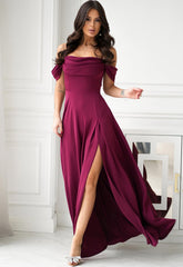 LBD Exclusive Burgundy Madeline Maxi Dress