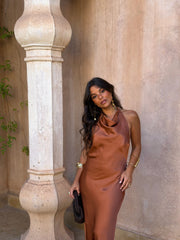 Riad Dress in Terracotta