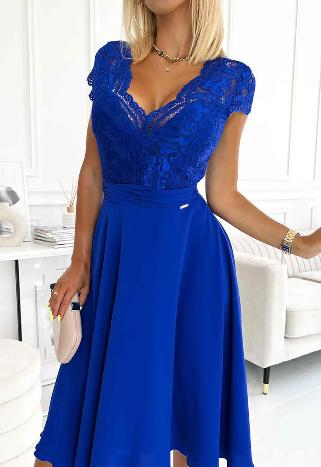 LBD Exclusive Blue Linda Party Dress
