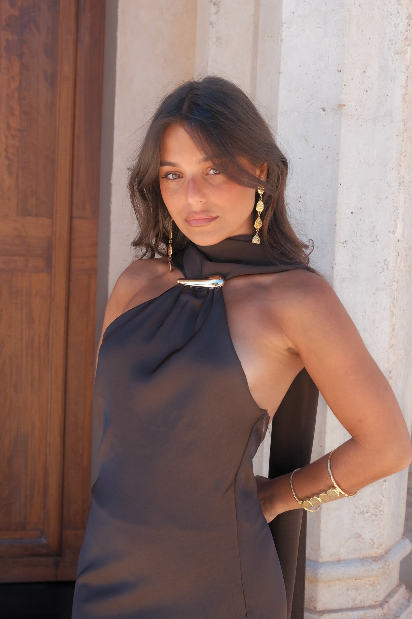 Safira Dress in Brown - Shipping/Envio 06/05 to 12/05